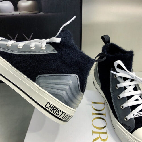 High Quality Luxury Dior Knitted High-Top Sneakers product detail