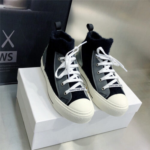 High Quality Luxury Dior Knitted High-Top Sneakers alternate view
