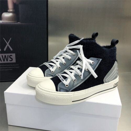 High Quality Luxury Dior Knitted High-Top Sneakers