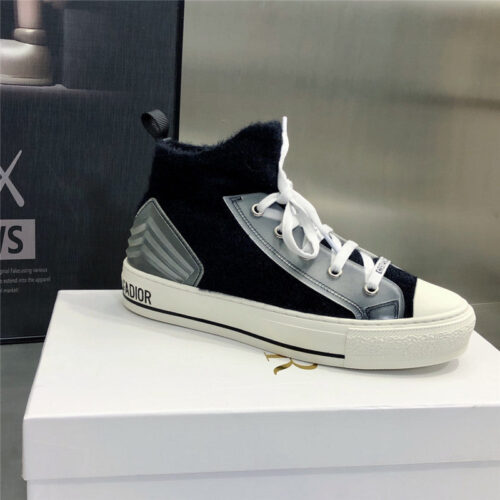 High Quality Luxury Dior Knitted High-Top Sneakers product detail