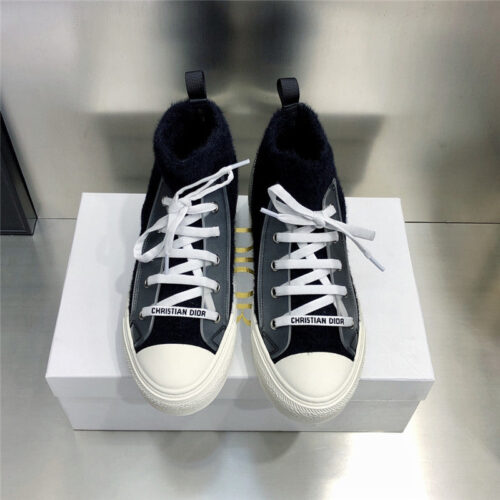 High Quality Luxury Dior Knitted High-Top Sneakers product detail