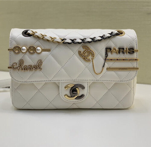 High Quality Luxury Chanel Badge CF Metal Decorative Chain Bag Large – Style 46897