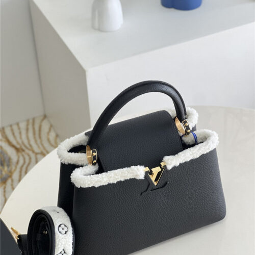 High Quality Luxury Louis Vuitton Capucines MM Taurillon Leather Bag product detail