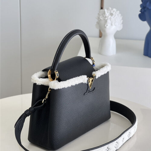 High Quality Luxury Louis Vuitton Capucines MM Taurillon Leather Bag alternate view