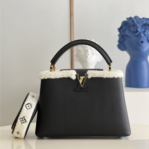 High Quality Luxury Louis Vuitton Capucines Small Taurillon Leather Bag