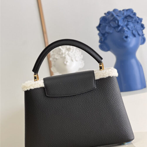 High Quality Luxury Louis Vuitton Capucines Small Taurillon Leather Bag alternate view