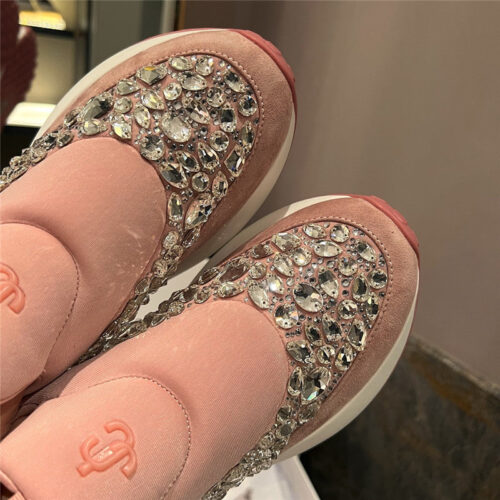 High Quality Luxury Jimmy Choo Crystal Low-Top Sneakers product detail