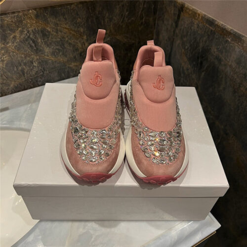 High Quality Luxury Jimmy Choo Crystal Low-Top Sneakers alternate view