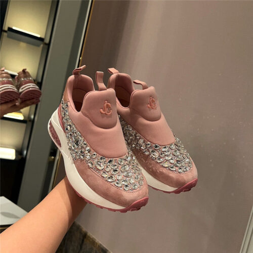 High Quality Luxury Jimmy Choo Crystal Low-Top Sneakers product detail