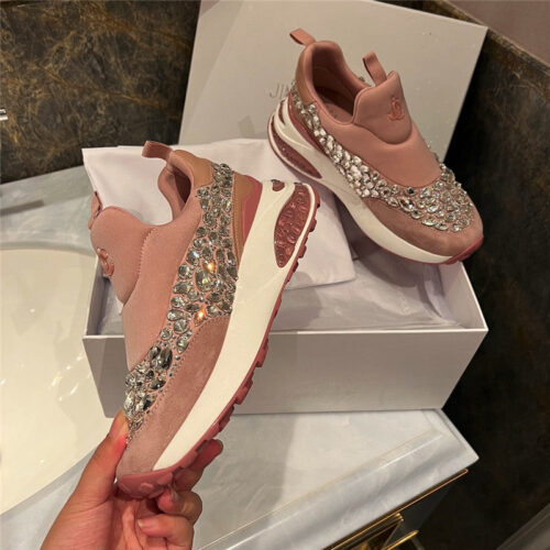 High Quality Luxury Jimmy Choo Crystal Low-Top Sneakers product detail