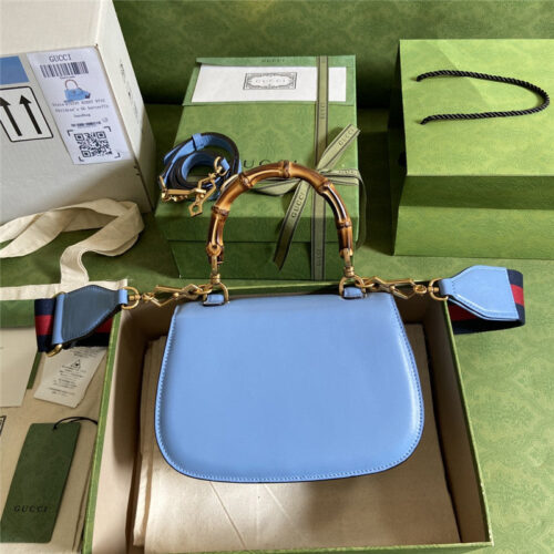 High Quality Luxury Gucci Bamboo 1947 Series Bamboo Small Handbag – Style 03242 alternate view