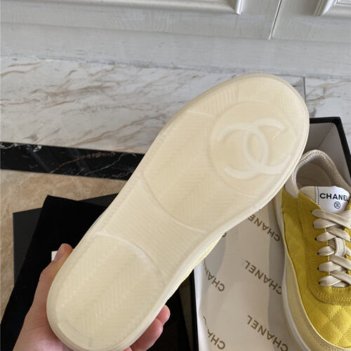 High Quality Luxury Chanel Classic Diamond Suede Sneakers product detail