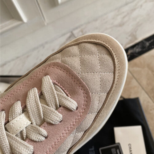 High Quality Luxury Chanel Classic Diamond Suede Sneakers – Style 18886 product detail