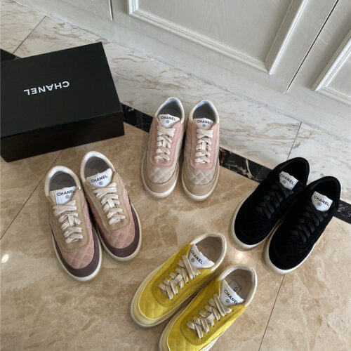 High Quality Luxury Chanel Classic Diamond Suede Sneakers – Style 18886 product detail