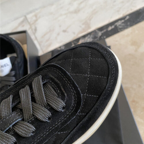 High Quality Luxury Chanel Classic Diamond Suede Sneakers – Style 82726 product detail