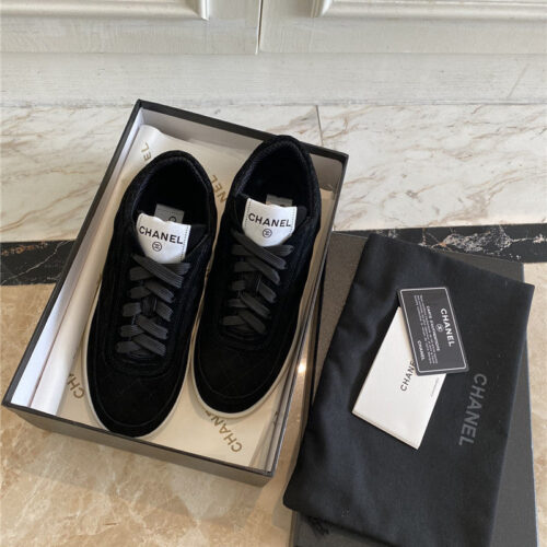 High Quality Luxury Chanel Classic Diamond Suede Sneakers – Style 82726 product detail