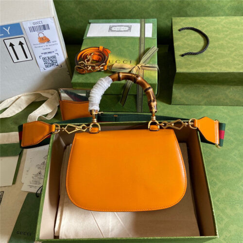 High Quality Luxury Gucci Bamboo 1947 Series Bamboo Small Handbag – Style 03240 alternate view