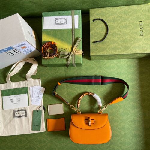 High Quality Luxury Gucci Bamboo 1947 Series Bamboo Small Handbag – Style 03240 product detail