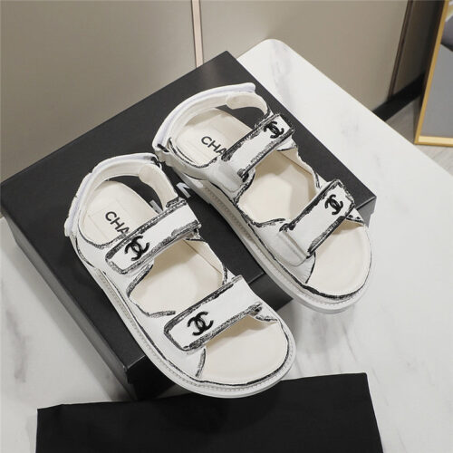 High Quality Luxury Chanel Velcro Sandals – Style 61830 product detail