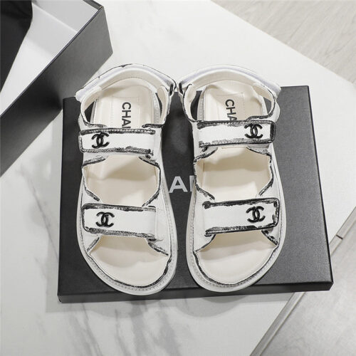 High Quality Luxury Chanel Velcro Sandals – Style 61830 product detail