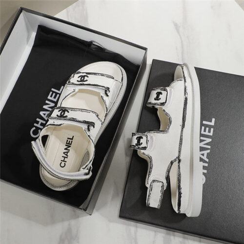 High Quality Luxury Chanel Velcro Sandals – Style 61830 product detail