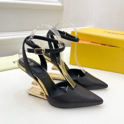 High Quality Luxury Fendi First Leather High-Heel Sandals – Style 67859