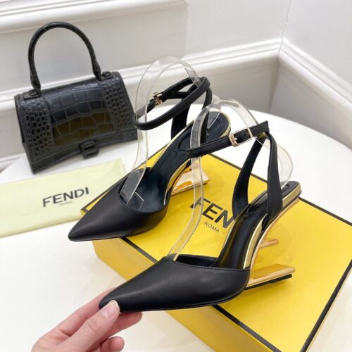 High Quality Luxury Fendi First Leather High-Heel Sandals – Style 67859 product detail