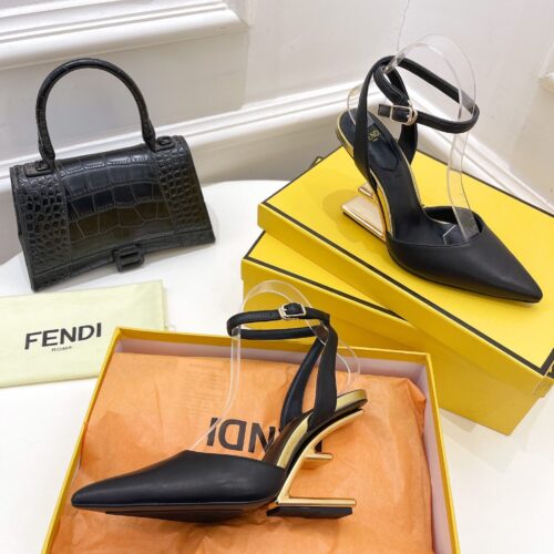 High Quality Luxury Fendi First Leather High-Heel Sandals – Style 67859 product detail