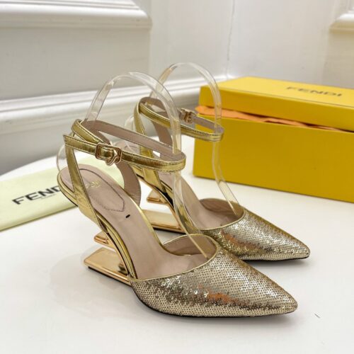 High Quality Luxury Fendi First Leather High-Heel Sandals – Style 50899