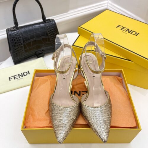 High Quality Luxury Fendi First Leather High-Heel Sandals – Style 50899 alternate view
