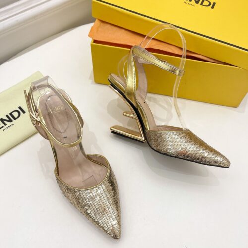 High Quality Luxury Fendi First Leather High-Heel Sandals – Style 50899 product detail