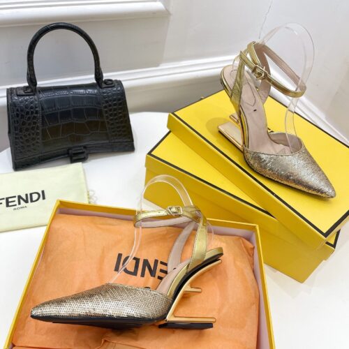 High Quality Luxury Fendi First Leather High-Heel Sandals – Style 50899 product detail