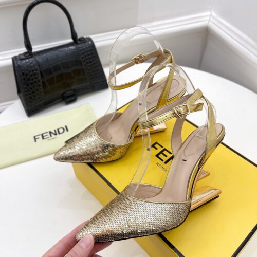High Quality Luxury Fendi First Leather High-Heel Sandals – Style 50899 product detail