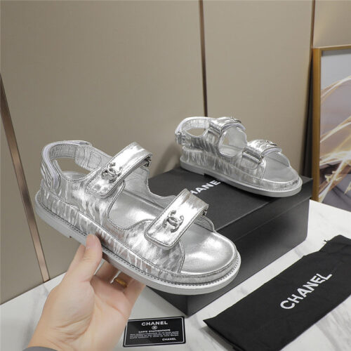 High Quality Luxury Chanel Velcro Sandals – Style 60134 alternate view
