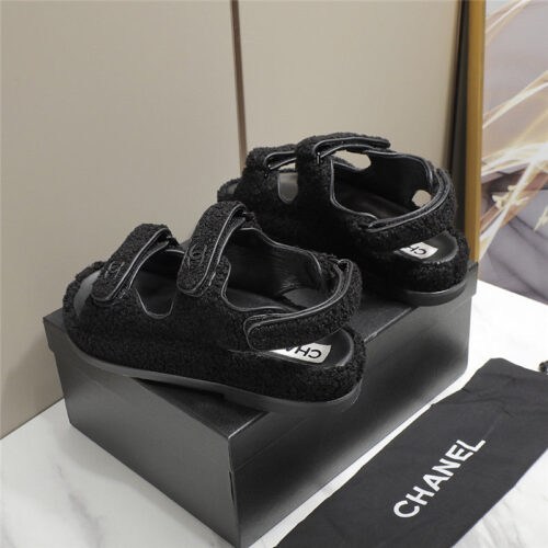 High Quality Luxury Chanel Velcro Sandals – Style 96294 product detail