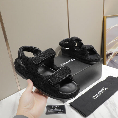 High Quality Luxury Chanel Velcro Sandals – Style 96294 product detail