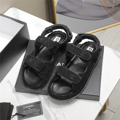 High Quality Luxury Chanel Velcro Sandals – Style 96294