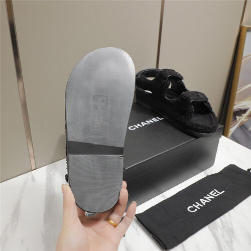 High Quality Luxury Chanel Velcro Sandals – Style 96294 product detail