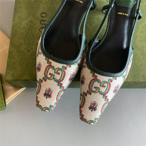 High Quality Luxury Gucci Heel Sandals – Style 02611 product detail