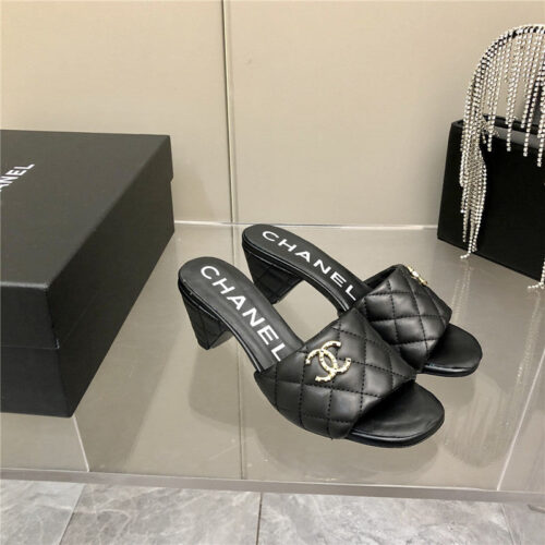 High Quality Luxury Chanel Classic C Buckle Slippers