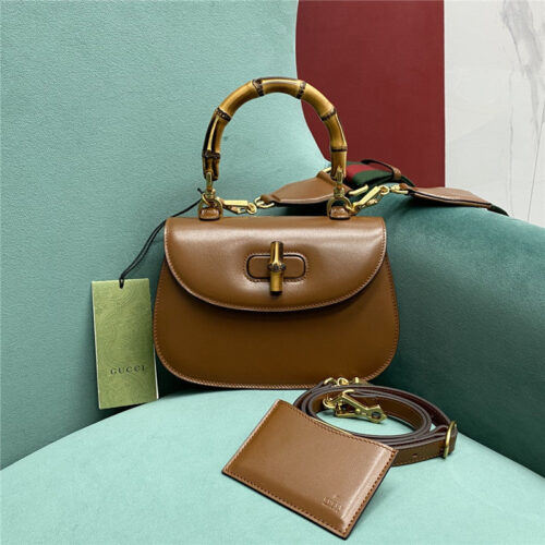 High Quality Luxury Gucci Bamboo 1947 Jumbo Small Top Handle Bag – Style 03228