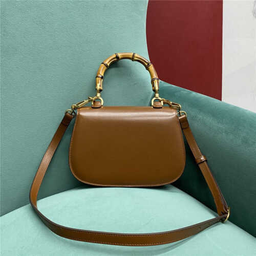 High Quality Luxury Gucci Bamboo 1947 Jumbo Small Top Handle Bag – Style 03228 alternate view