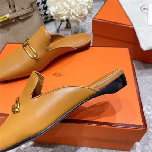 High Quality Luxury Hermes Muller Flat Slippers – Style 21187 product detail