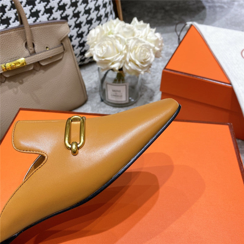 High Quality Luxury Hermes Muller Flat Slippers – Style 21187 product detail