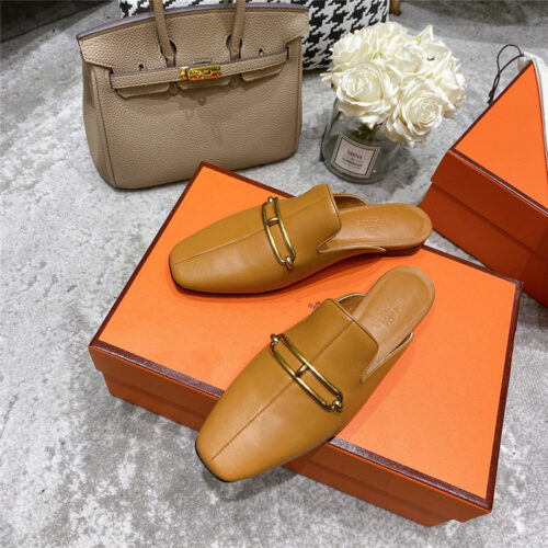 High Quality Luxury Hermes Muller Flat Slippers – Style 21187 product detail