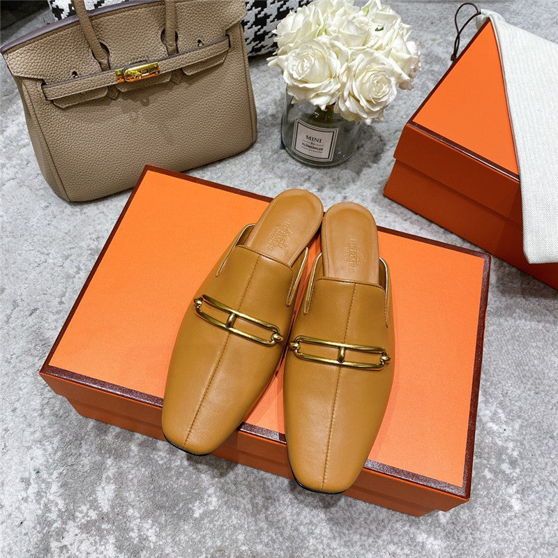 High Quality Luxury Hermes Muller Flat Slippers – Style 21187 product detail