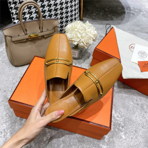 High Quality Luxury Hermes Muller Flat Slippers – Style 21187 product detail