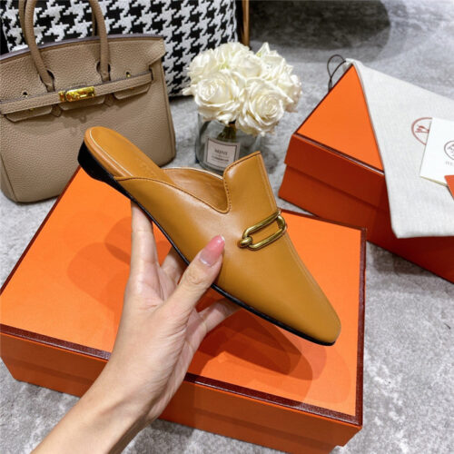 High Quality Luxury Hermes Muller Flat Slippers – Style 21187 product detail