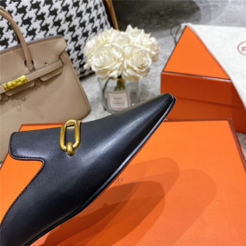 High Quality Luxury Hermes Muller Flat Slippers product detail