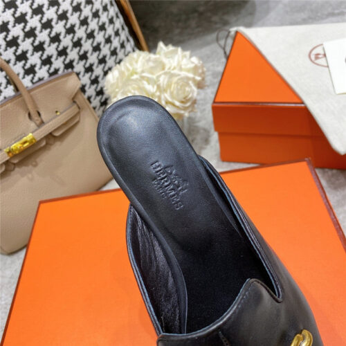 High Quality Luxury Hermes Muller Flat Slippers product detail